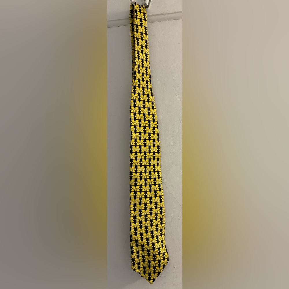 RM Sport Vintage University of Michigan Repeat Logo Silk Tie(NWT)